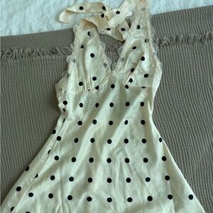 Lioness Cream Polka Dot Mini Dress